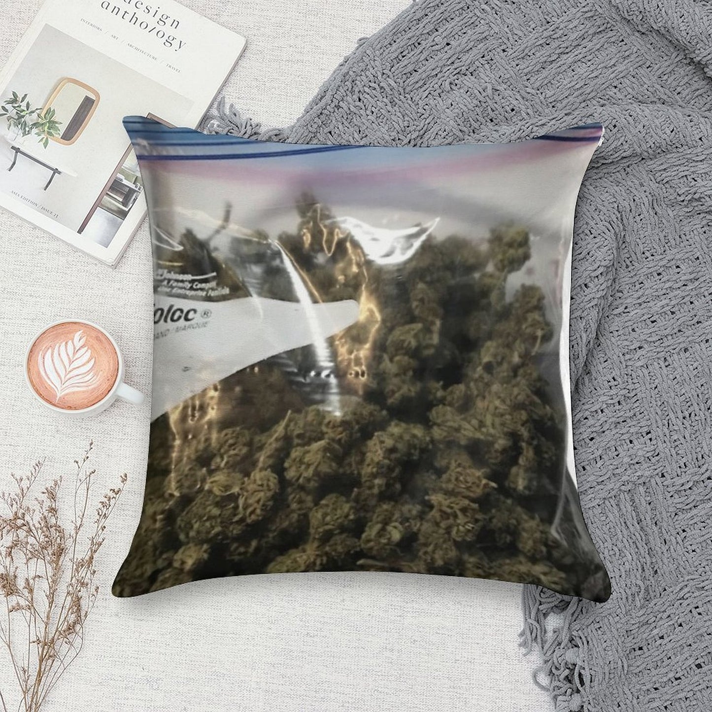 Weed Marijuana Extra Zip Pillow And Soft High-Density Material Throw Pillow