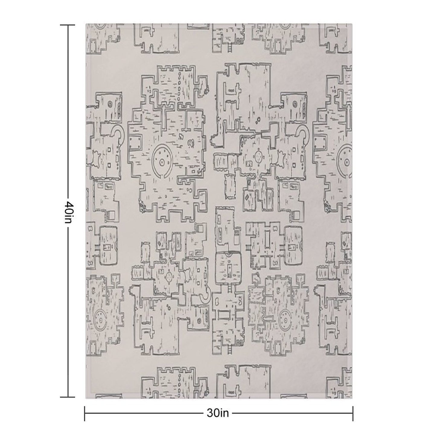 D&D Dungeon Map Throw Blanket