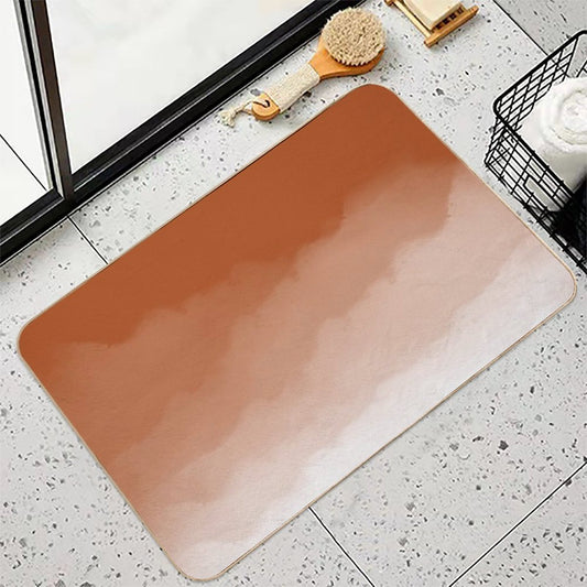Burnt Orange Watercolor Ombre (burnt Orangewhite) Bath Mat