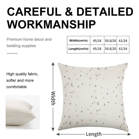 Ski Slopes Linen Throw Pillow Cover