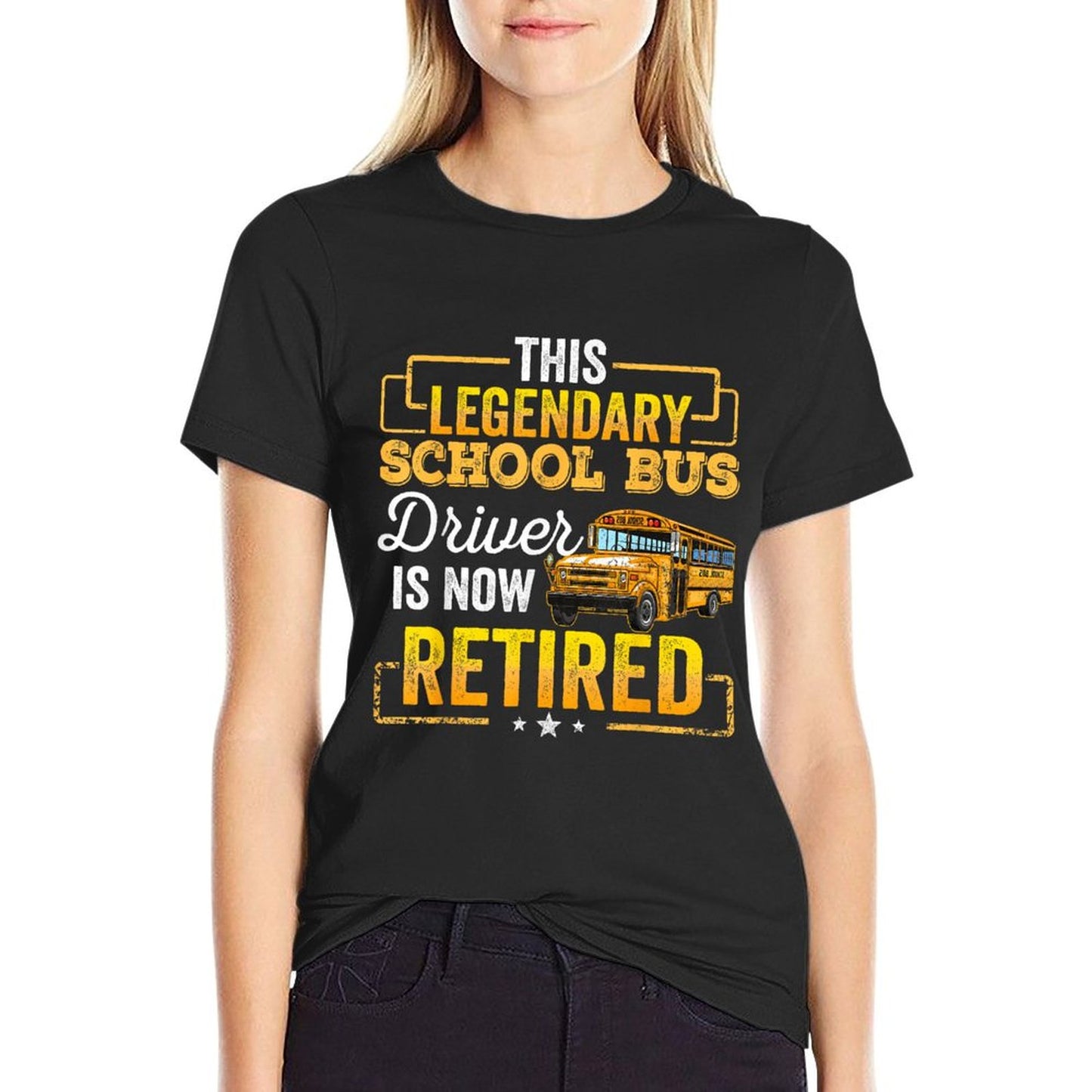 School Bus Driver Retired Gift Men Women Funny T-Shirt