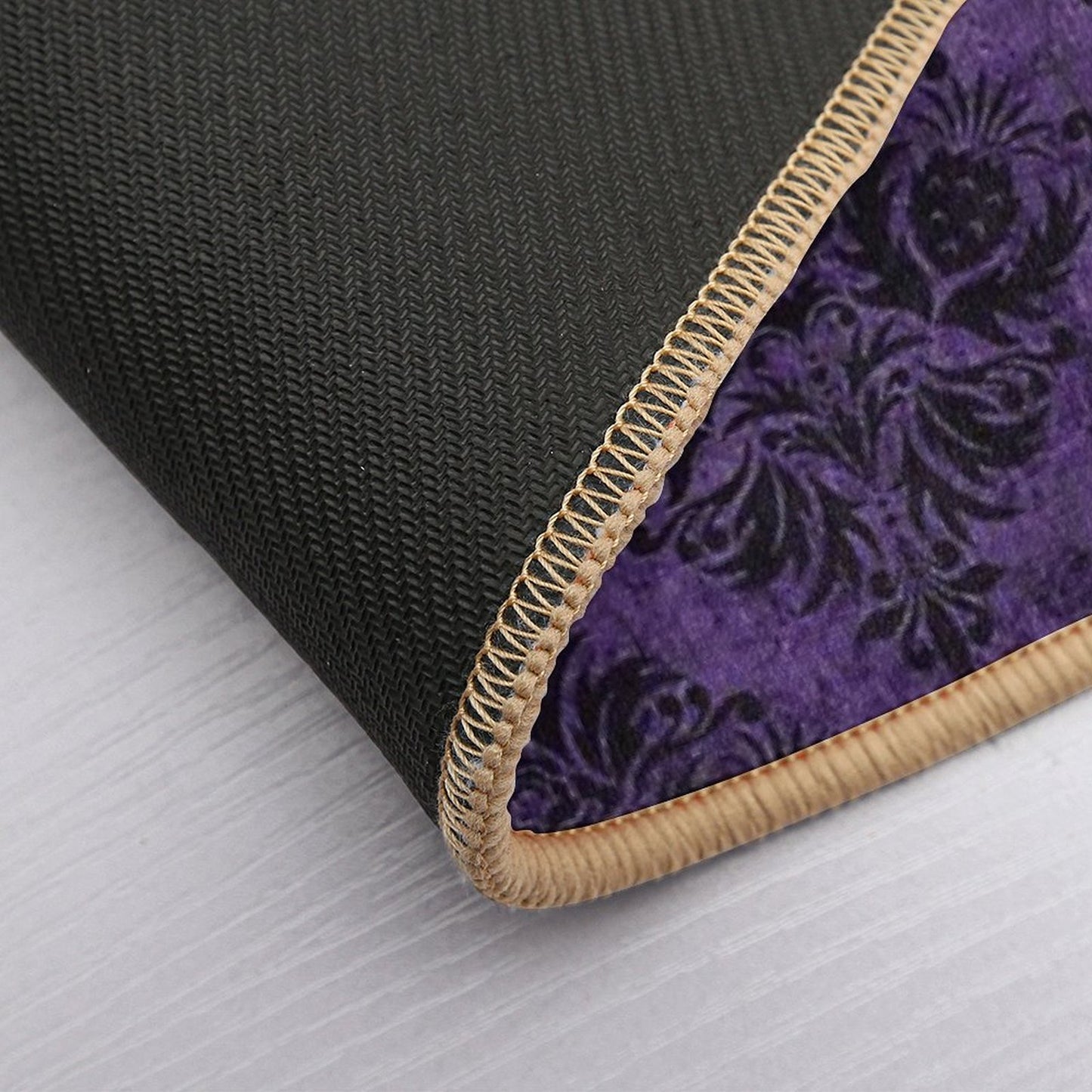 Gothic Damask Purple Bath Mat