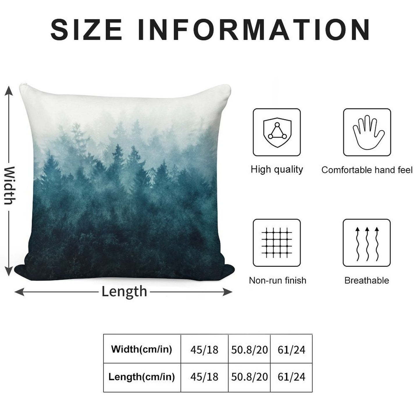 The Heart Of My Heart  So Far From Home In A Misty Foggy Fall Wilderness Forest Soft High-Density Material Throw Pillow