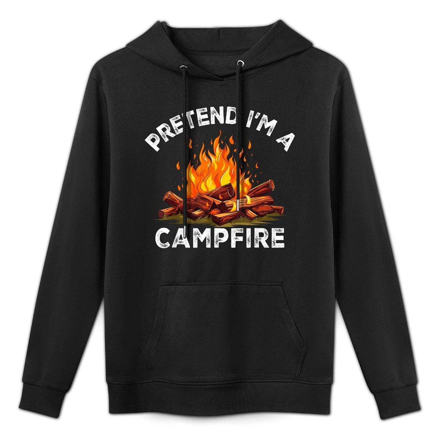Pretend Im Campfire Camping Holiday Funny Halloween Costume Easy Care Hoodie