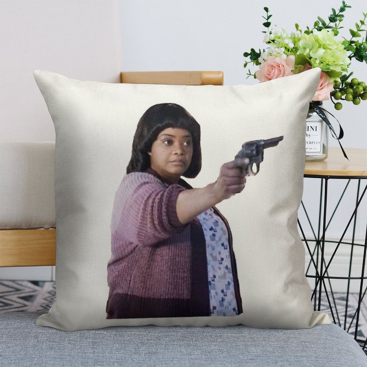 MA Movie Linen Throw Pillow Cover