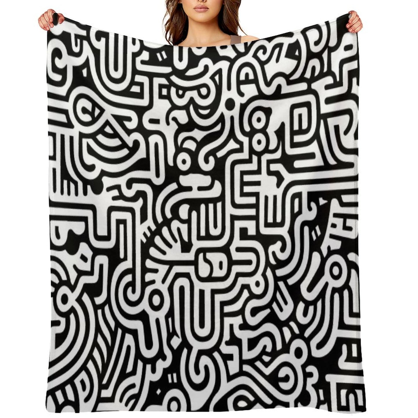 Pop Art Abstract Throw Blanket