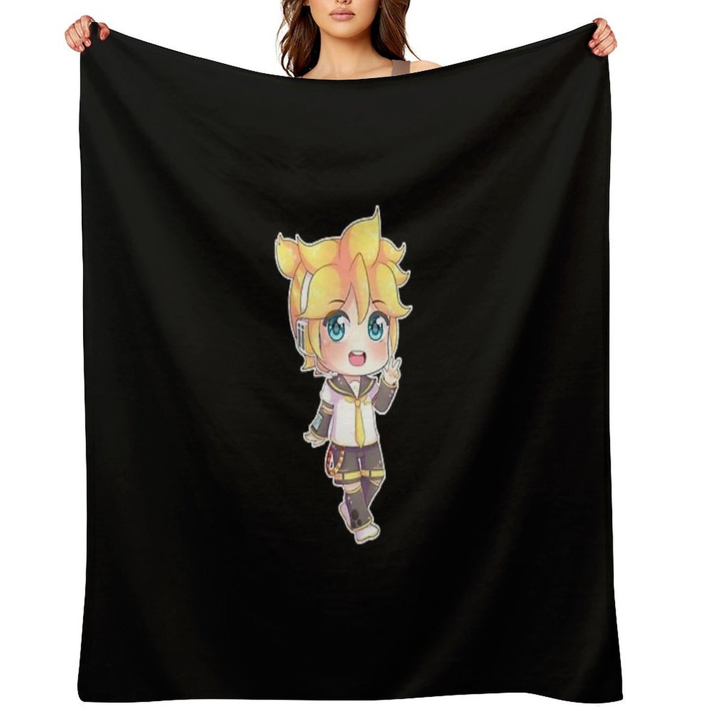VOCALOID Kagamine Len Chibi Throw Blanket