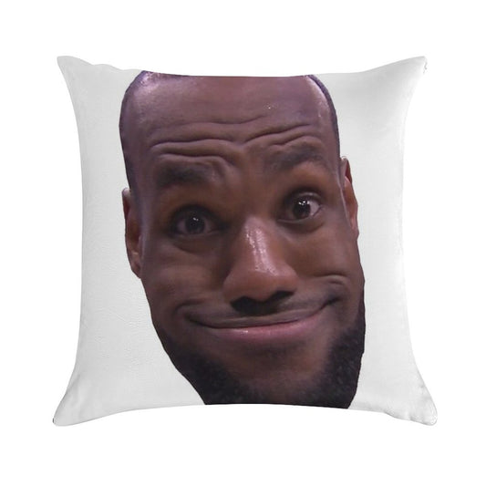 Lebron James Goofy Face Soft Skin-Friendly Throw Pillow