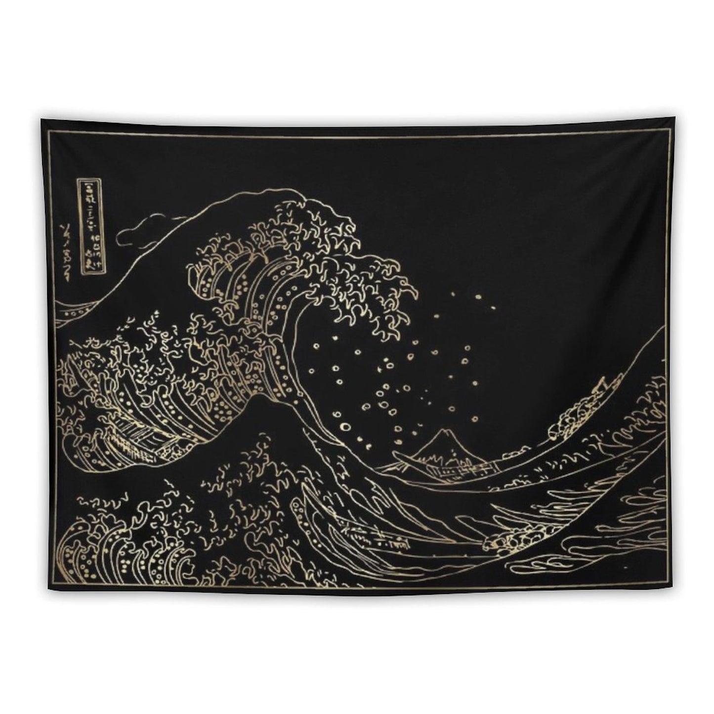 Great Wave Gold Tapestry