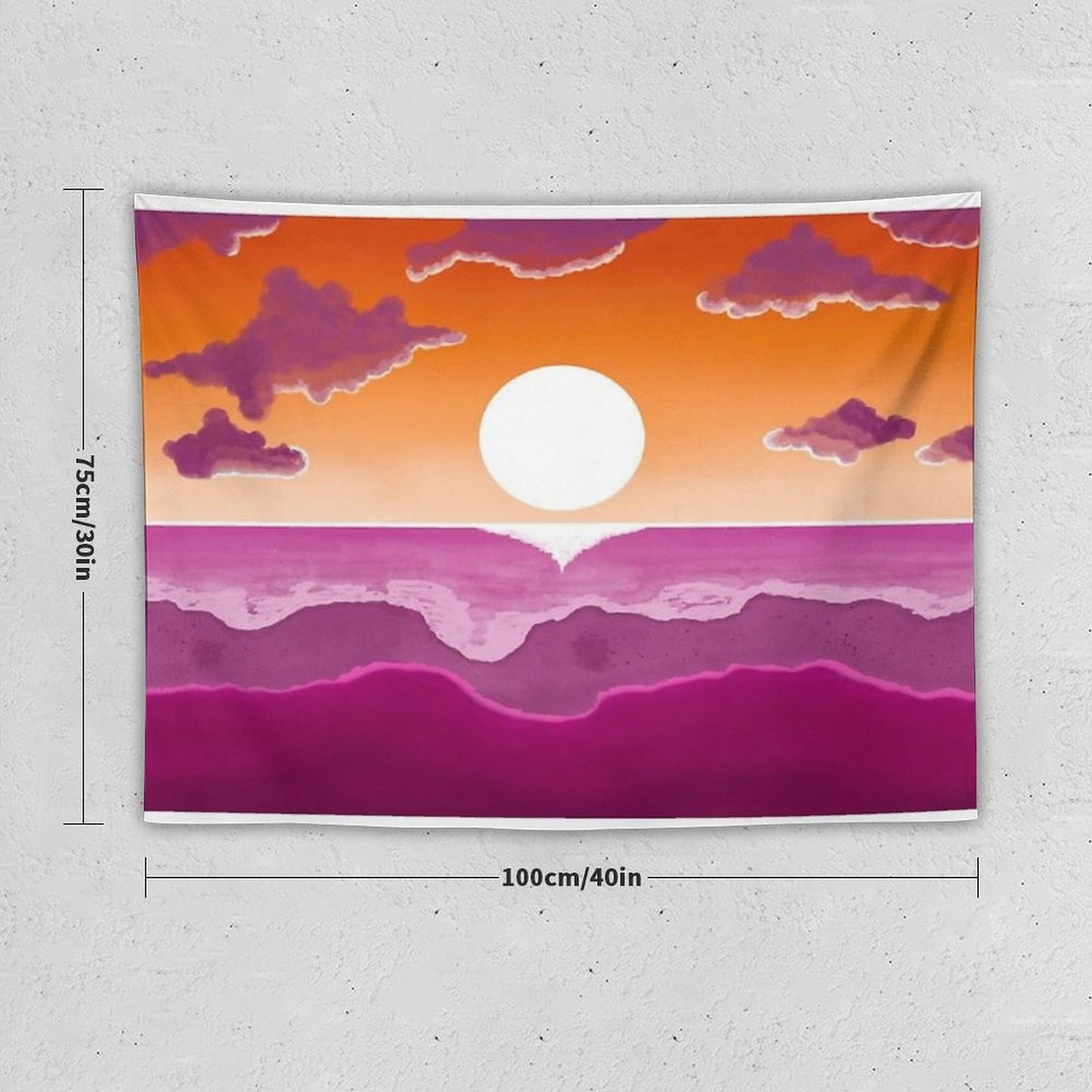 Subtle Stealth Lesbian Sunset Flag - Subtle Lgbt Flag Design Tapestry