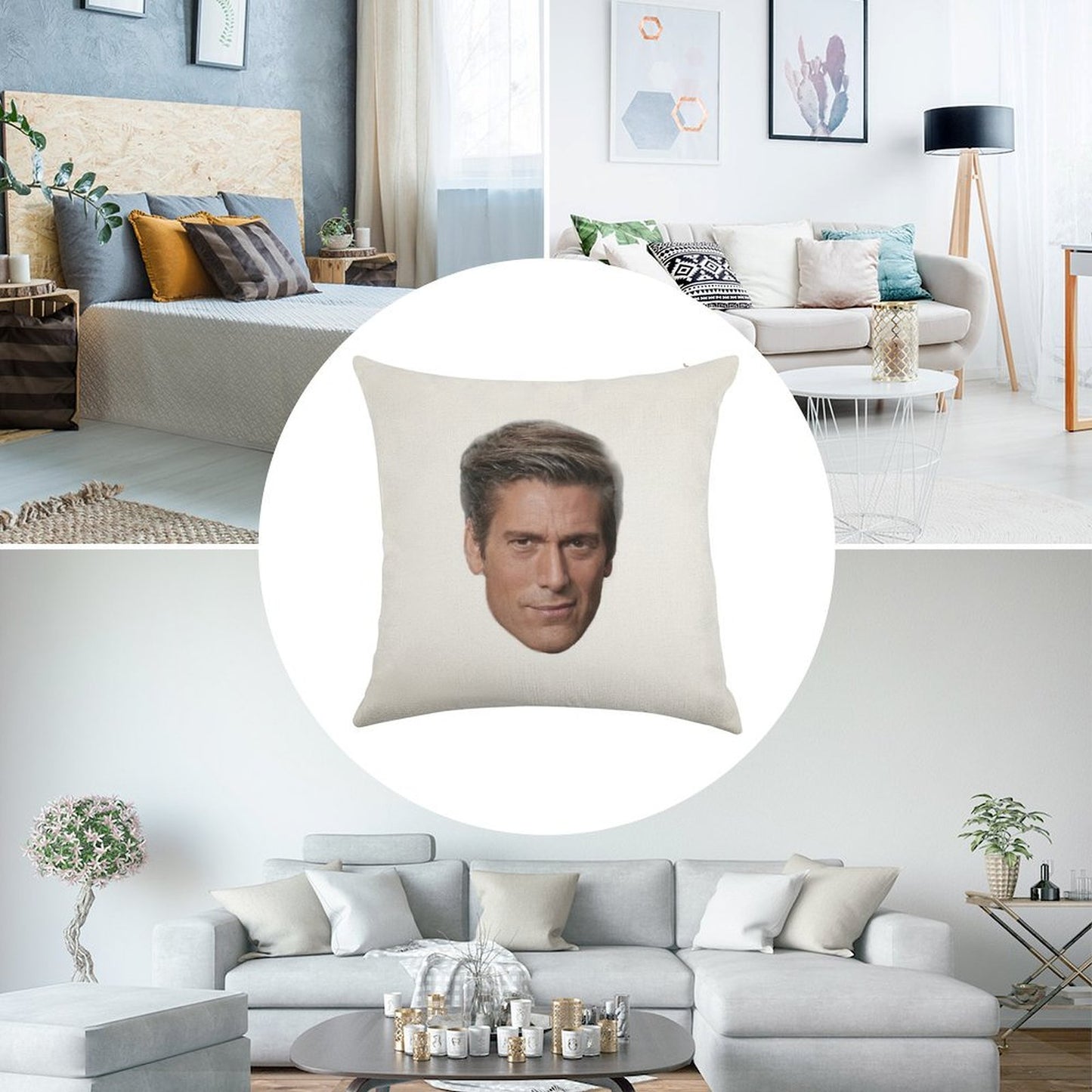 David Muirhead Linen Throw Pillow Cover