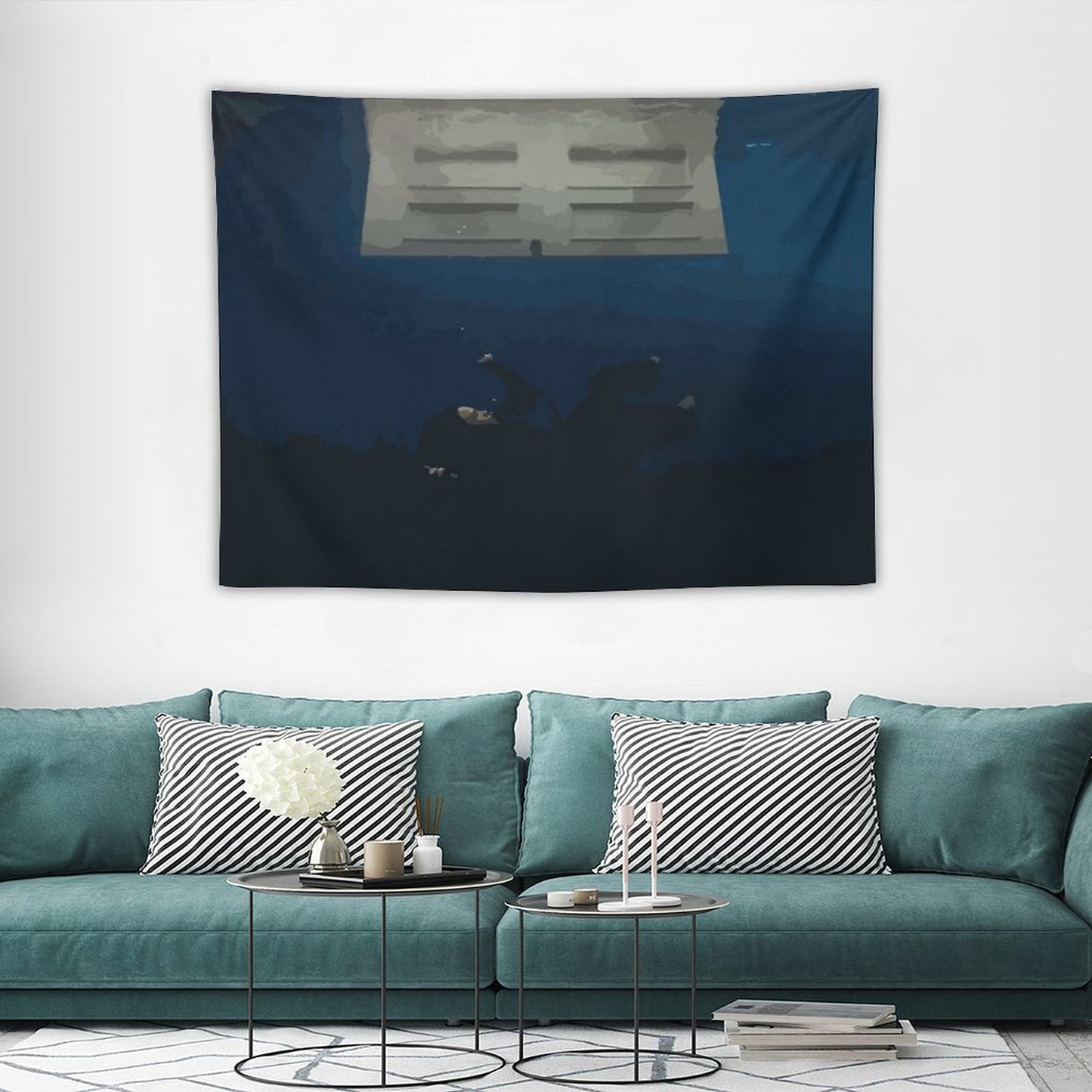 Hit Me Hard And Soft Cover Art Tapestry