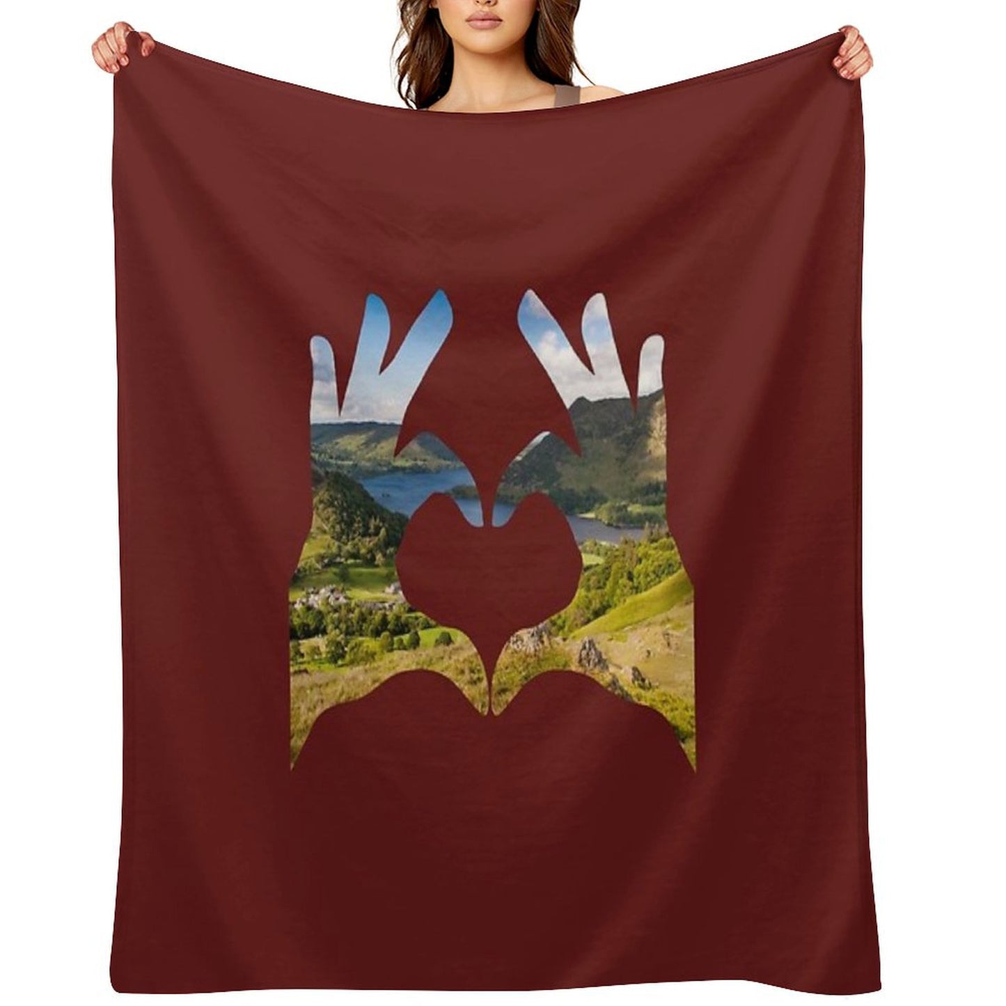 I Love The Lake District - Hands Heart - #41 Throw Blanket
