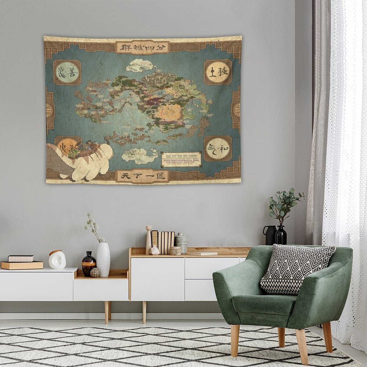 Avatar The Last Airbender Map Tapestry