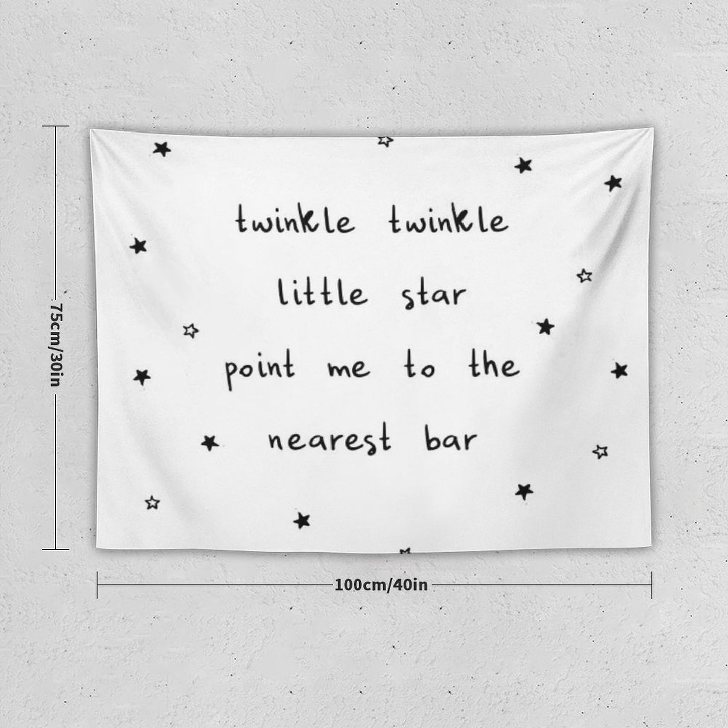 Twinkle Twinkle Little Star Point Me To The Nearest Bar Tapestry