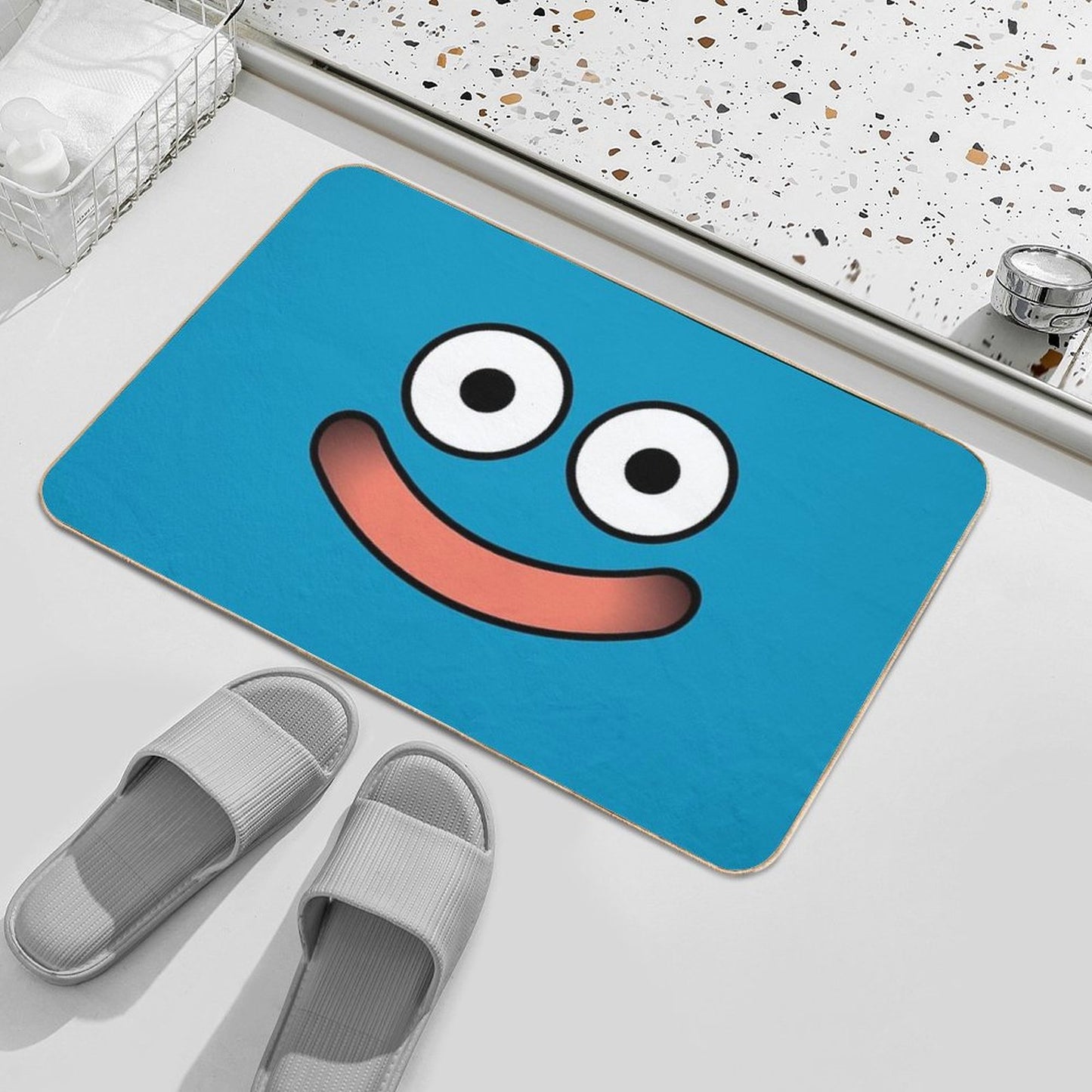 Dragon Quest Slime Face Bath Mat
