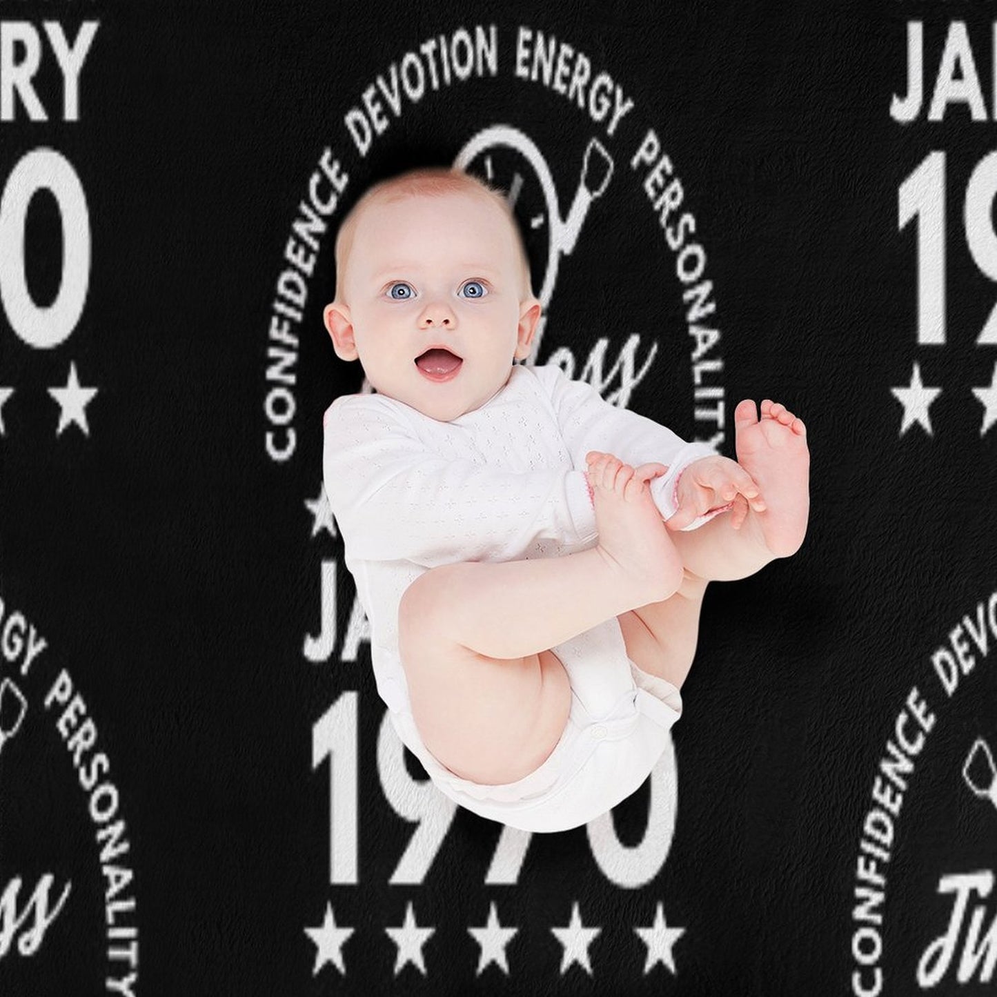 January Birthday Timeless Person - White Text Throw Blanket
