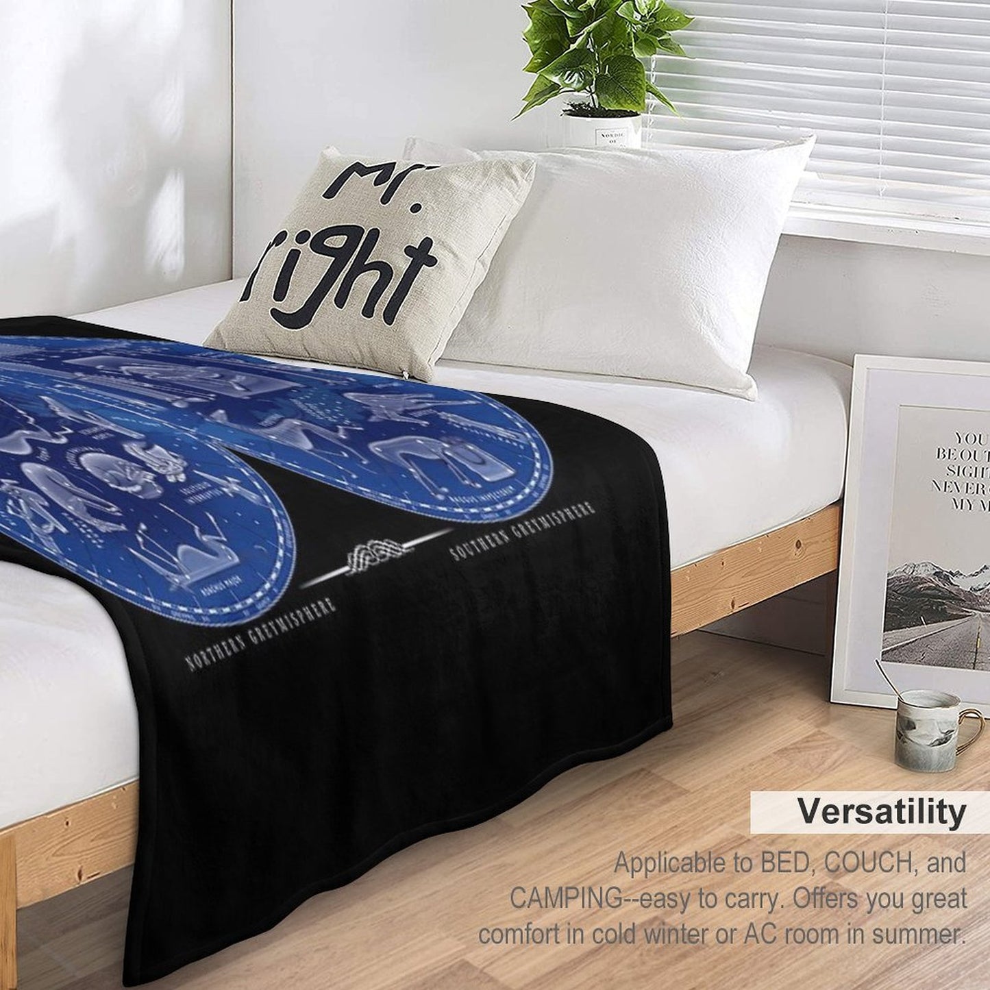 Map of The Greyt Constellations Throw Blanket