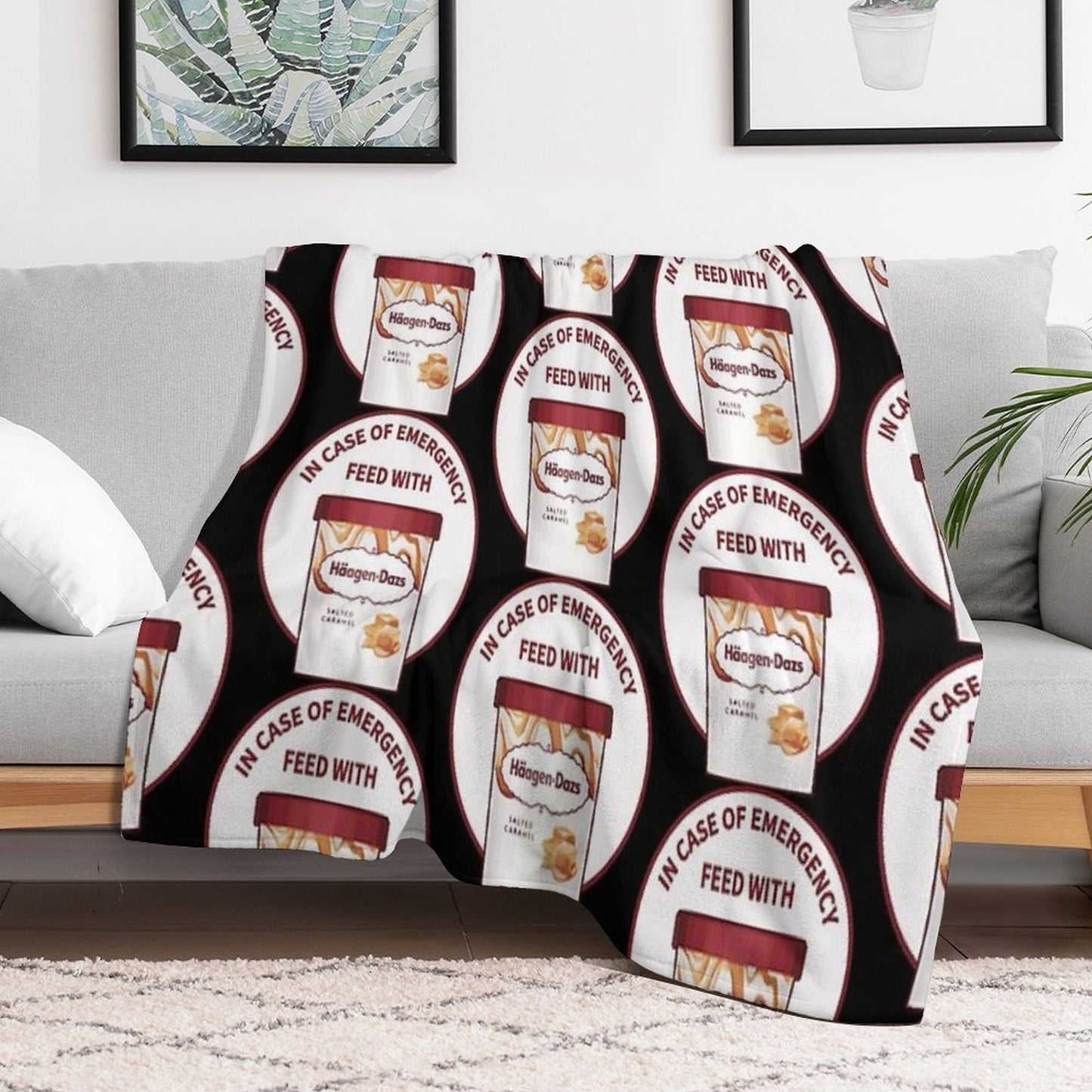 In Case Of Emergency Feed With Haagen-Dazs Throw Blanket