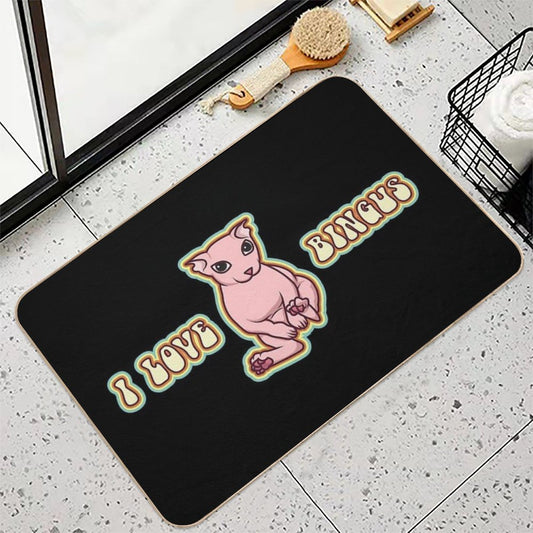 I Love Bingus Cat Bath Mat