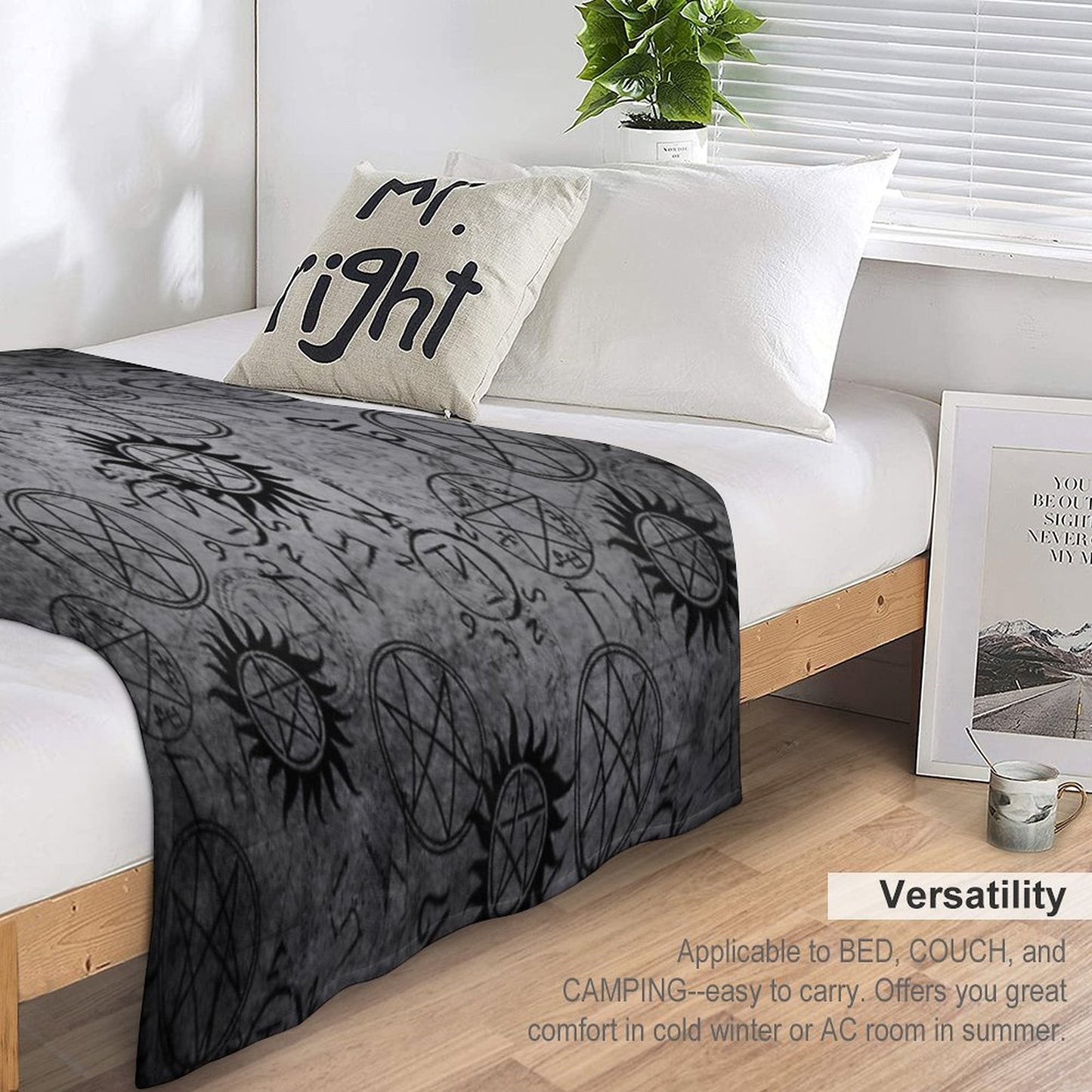 Supernatural Grey Throw Blanket
