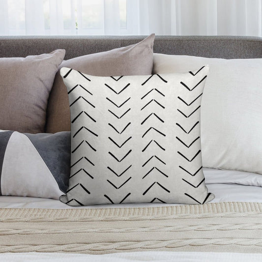 Boho Big Arrows in White And Black Soft Skin-Friendly Throw Pillow