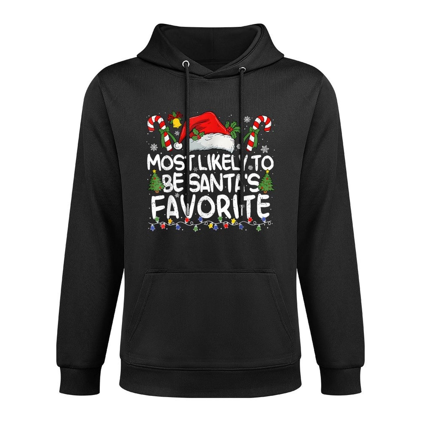 Most Likely To Be Santas Favorite Christmas Family Matching Easy Care Hoodie