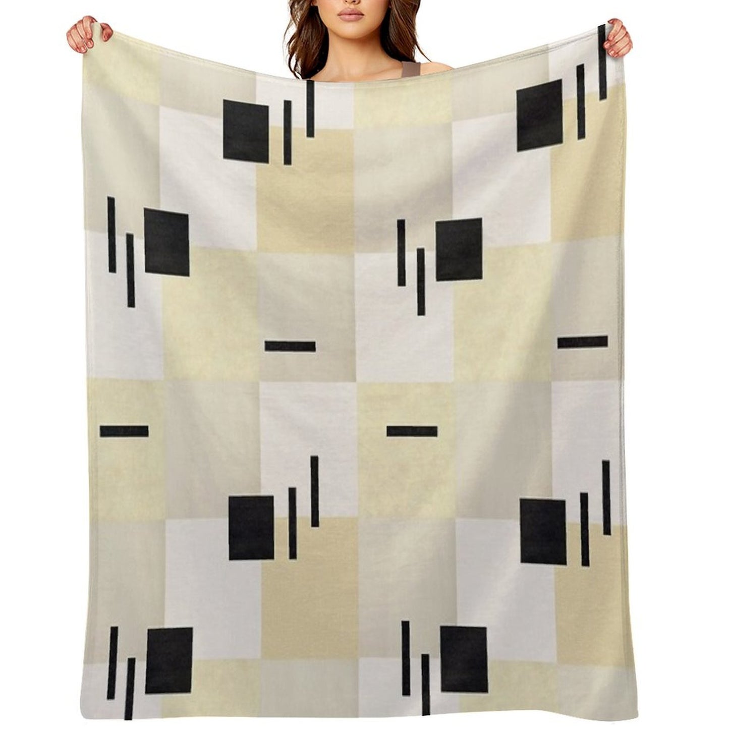 Geometric Textures Throw Blanket