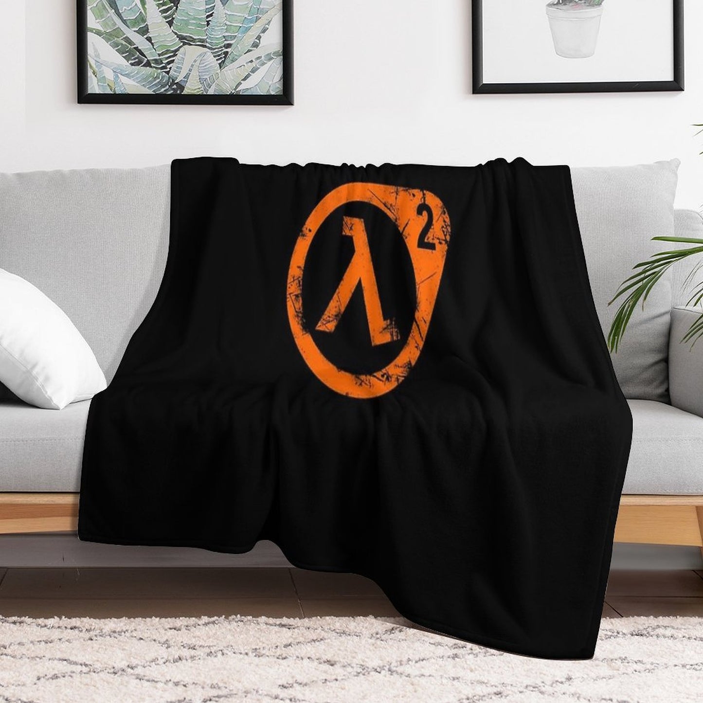 HL2 Orange Throw Blanket