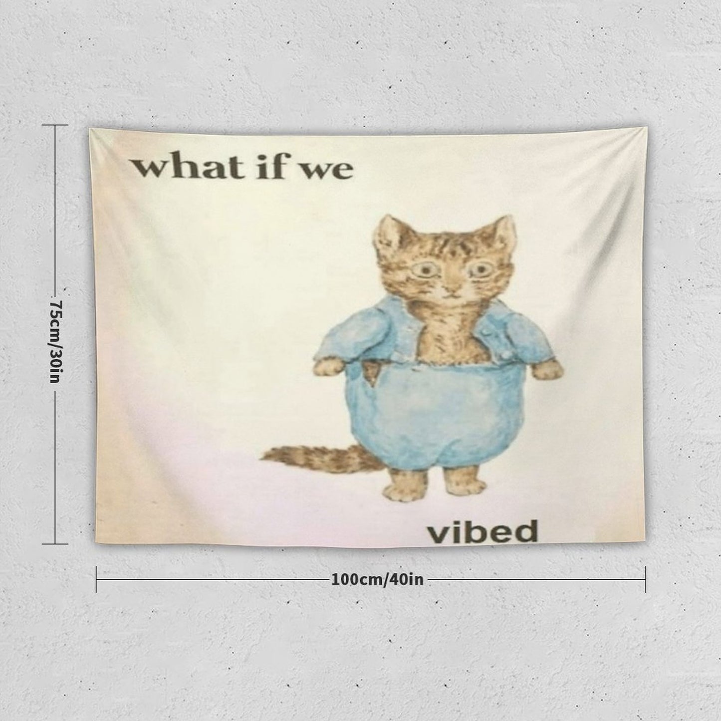 What If We Vibed Cat Tapestry
