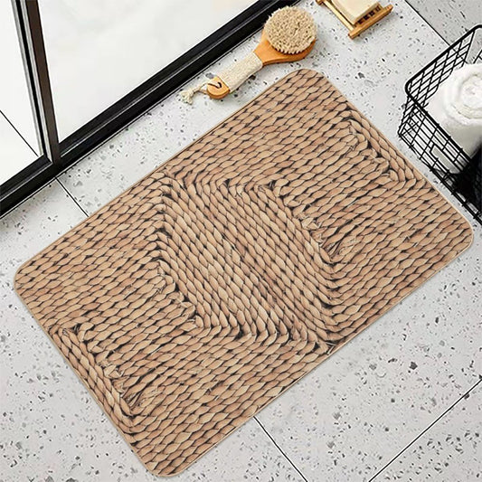 Mediterranean Rattan Bath Mat