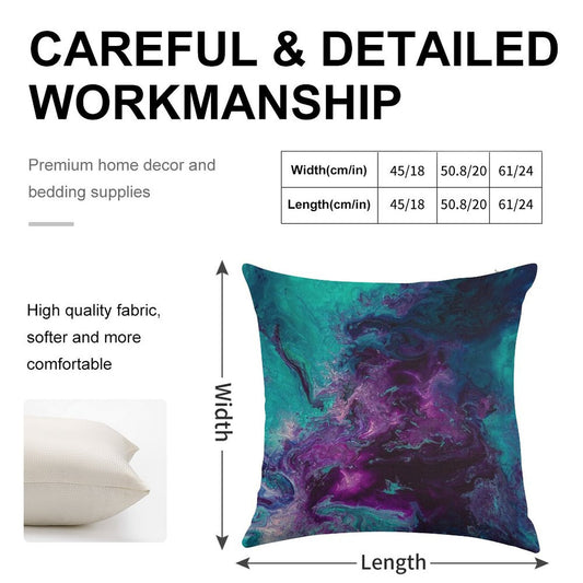 Nebulous Linen Throw Pillow Cover