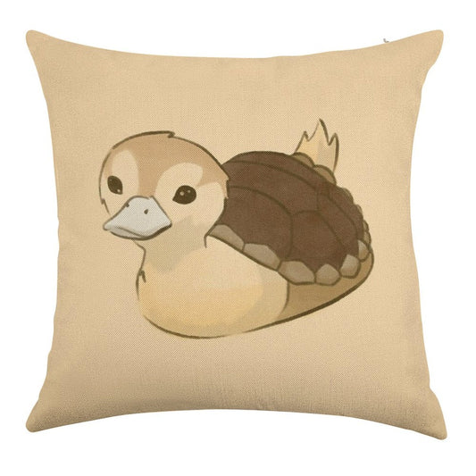 Avatar Turtle Duck Linen Throw Pillow Cover