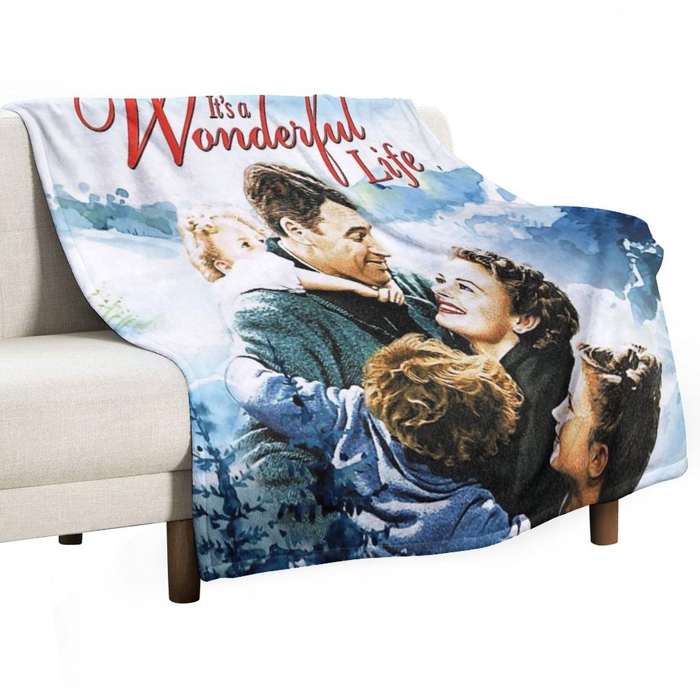 It's A Wonderful Life Scene Throw Blanket