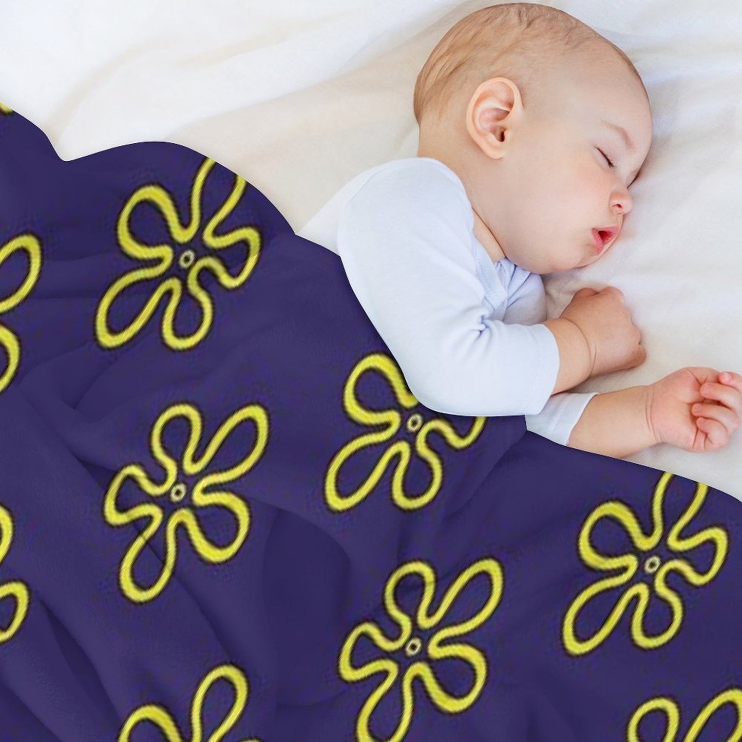 Spongebob's Floral Pattern (Purple) Throw Blanket