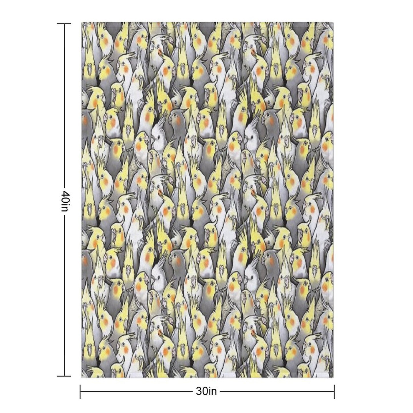 Cockatiels Galore Throw Blanket