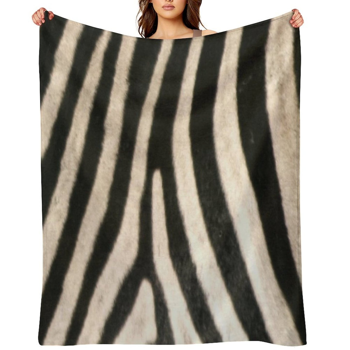 Zebra Print. Safari Animal Lovers Decor. Throw Blanket