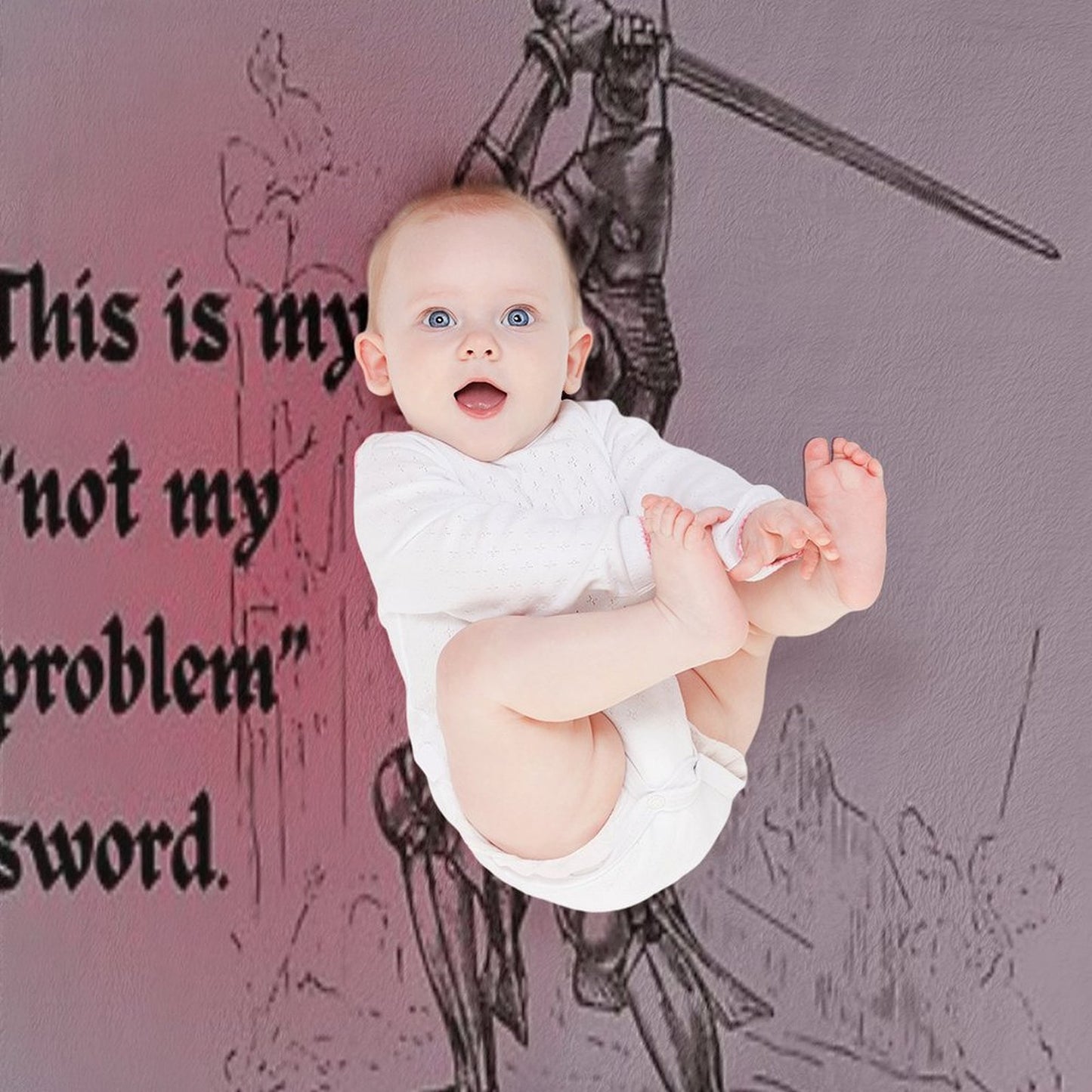 This Is My Not My Problem Sword Throw Blanket