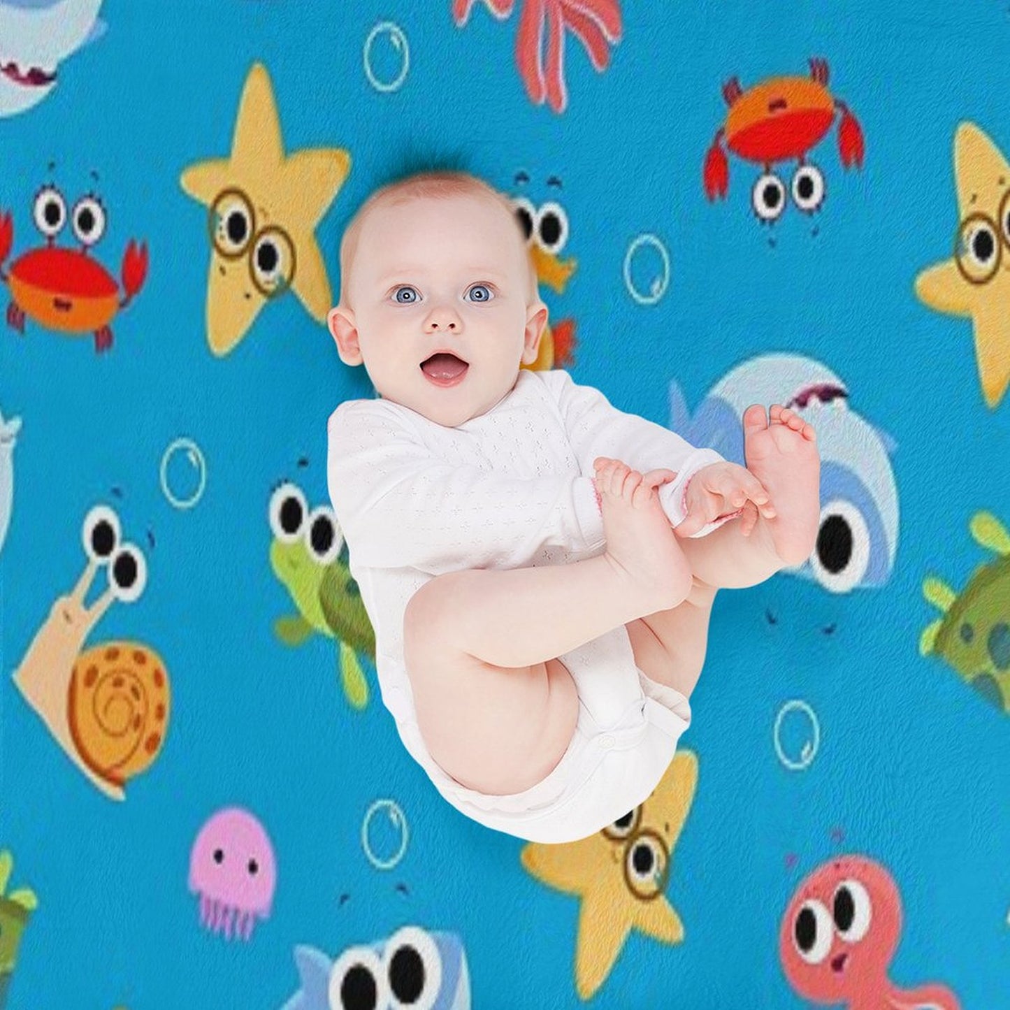 Finny The Shark Pattern 01 Throw Blanket