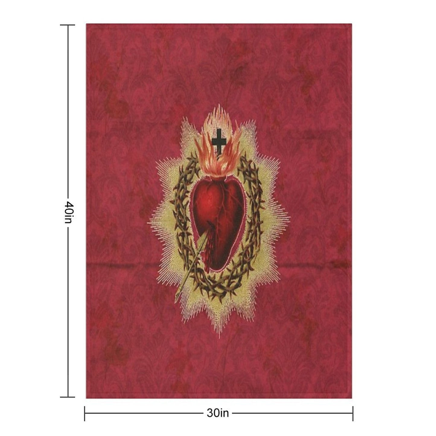 Stop, Sacred Heart Throw Blanket