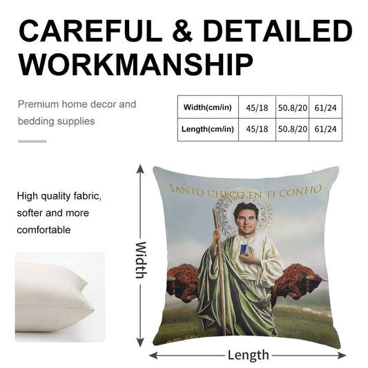 San Checo of The Tyres Linen Throw Pillow Cover