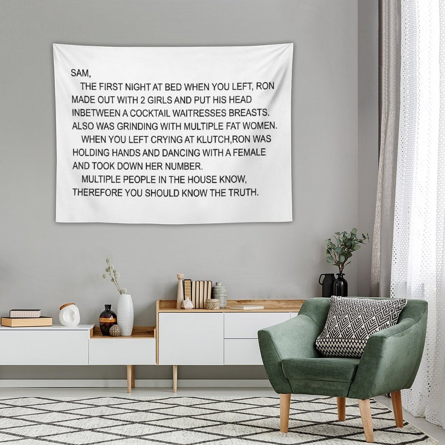 Jersey Shore Letter To Sammi Tapestry
