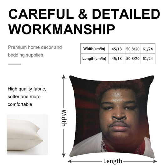 Mario Judah Looking FIRE Linen Throw Pillow Cover