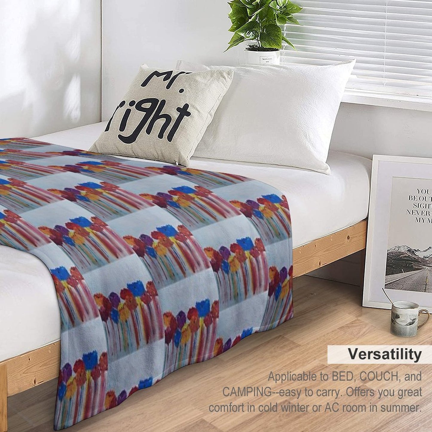 Abstract Bloom Throw Blanket