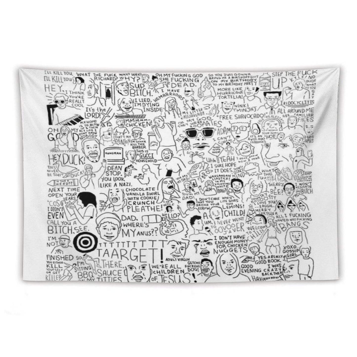 An Ultimate Vine Compilation But Instead of A Video Its Just Terribly Drawn Tapestry