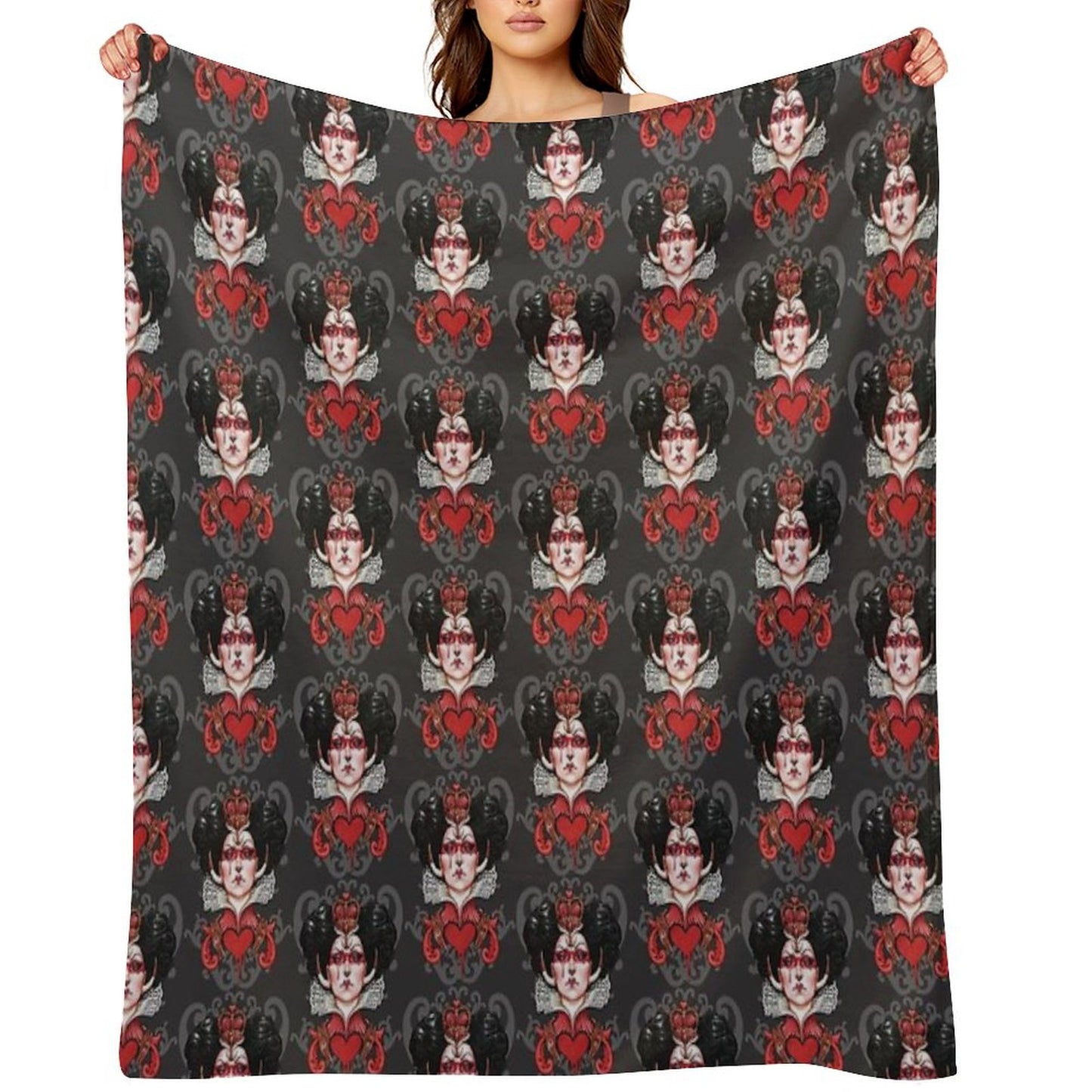 Queen of Hearts Throw Blanket