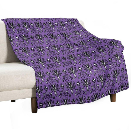 Haunted Mansion Wallpaper Throw Blanket