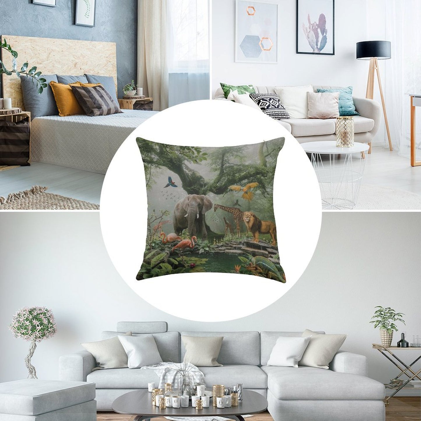 PROJECT PARADISE Linen Throw Pillow Cover