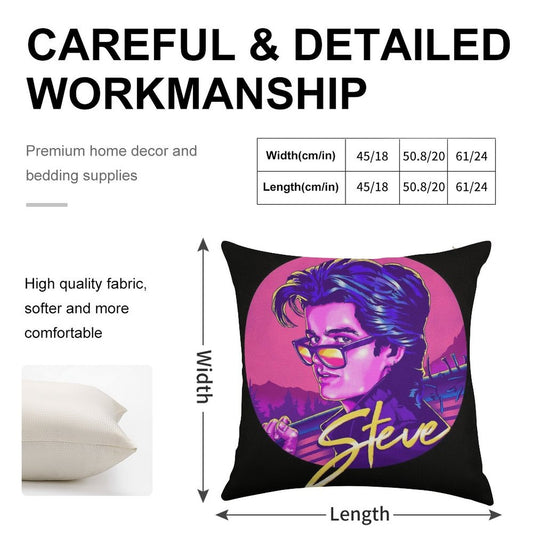 Stranger Things Steve Harrington  Available on Mask Linen Throw Pillow Cover
