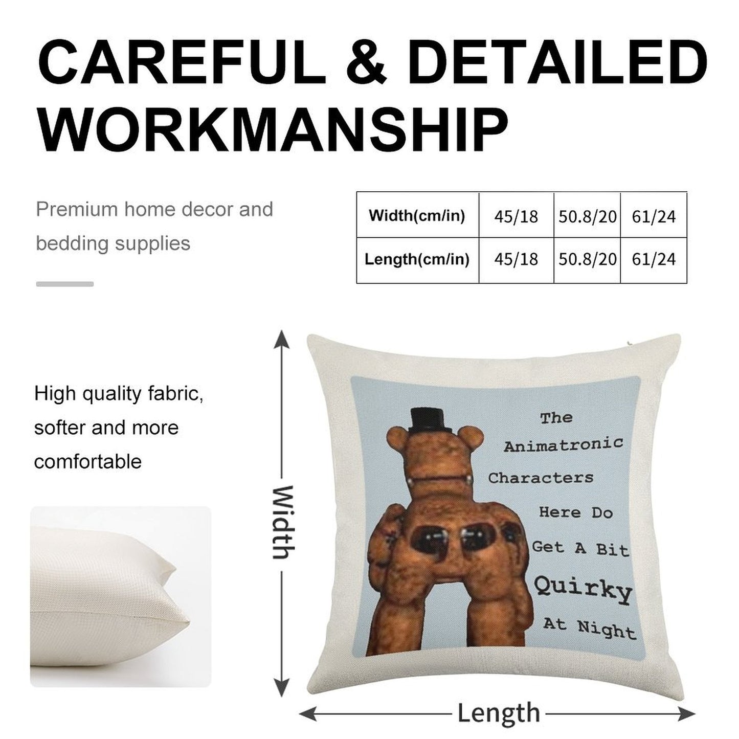 Quirky Animatronics Linen Throw Pillow Cover